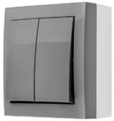 Wyłączniki światła i elektryczne - Simon Simon Aquaclick Łącznik świecznikowy z podświetleniem, 10 AX, 250 V szary ACW5L/16 ACW5L/16 - miniaturka - grafika 1