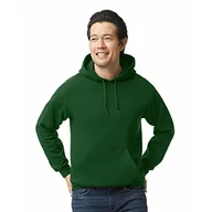 Bluzy męskie - GILDAN Męska bluza polarowa z kapturem, styl G18500, Zielony leśny, S - miniaturka - grafika 1