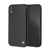 Etui i futerały do telefonów - BMW Hardcase do iPhone XR czarny/Siganture/Carbon BMHCI61MBC - miniaturka - grafika 1