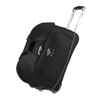 Walizki - Torba Podróżna Mała Na Kółkach Czarna - miniaturka - grafika 1