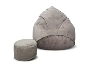 Pufa sako XXXXL worek + gratis Sorriso beżowa - Pufy i podnóżki - miniaturka - grafika 1