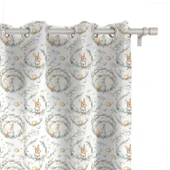 Zasłony - Zasłona SPRING wzór SP08 | wielkanocne wianki z zajączkami 150 x 200 cm tkanina standard - miniaturka - grafika 1