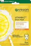 Garnier VITAMIN C Sheet Mask - Nawilżająco-rozjaśniająca maska na tkaninie z witaminą C i kwasem hialuronowym