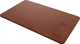 InLine InLine® Mouse pad, wireless charging, 370x225x7mm, brown - Części i akcesoria do laptopów - miniaturka - grafika 1
