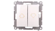 Wyłączniki światła i elektryczne - Kontakt KONTAKT_SIMON Łącznik żaluzjowy zwierny SIMON 54 Aluminium DZP1A.01/44 - miniaturka - grafika 1