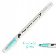 Kredki, ołówki, pastele i pisaki - Pisak PENTEL Brush Sign Pen Twin SESW30 szmaragd - miniaturka - grafika 1