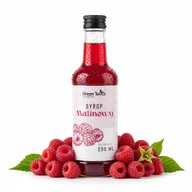 Syropy i koncentraty owocowe - Syrop malinowy 200 ml 40% malin naturalny bez barwników i konserwantów - miniaturka - grafika 1