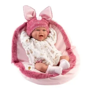 Lalka bobas Mimi śmiejąca się z podusią 42cm - Lalki dla dziewczynek - miniaturka - grafika 1