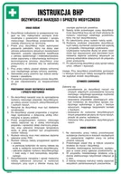 Instrukcje stanowiskowe BHP - DD018 INSTRUKCJA BHP DEZYNFEKCJI NARZĘDZI I SPRZĘTU MEDYCZNEGO, FN - FOLIA SAMOPRZYLEPNA; (245X350MM) - miniaturka - grafika 1