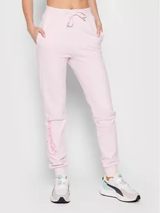 Guess Spodnie dresowe V2RB18 KAOR1 Różowy Regular Fit - Spodnie sportowe damskie - miniaturka - grafika 1