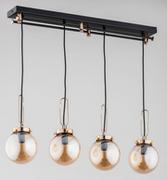 Lampy sufitowe - Alfa Volans lampa wisząca 4-punktowa czarna/złota 63013 - miniaturka - grafika 1
