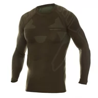 Bielizna sportowa męska - BRUBECK, Koszulka męska termoaktywna, Ranger Protect, khaki, rozmiar XXL - miniaturka - grafika 1