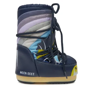 Śniegowce Moon Boot MB Icon Dragon 80D3400280 Granatowy - Buty dla dziewczynek - miniaturka - grafika 1