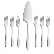 Zestawy sztućców - Zestaw widelczyków do ciasta z łopatką dla 6 osób JASMINE - miniaturka - grafika 1