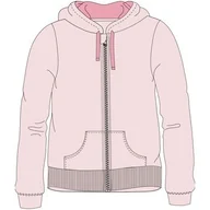 Bluzki damskie - Bluza damska z kapturem BASIC różowa S - miniaturka - grafika 1