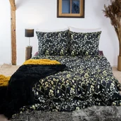 Pościel - Pościel Bawełniana 160X200 Złote Kwiaty - miniaturka - grafika 1