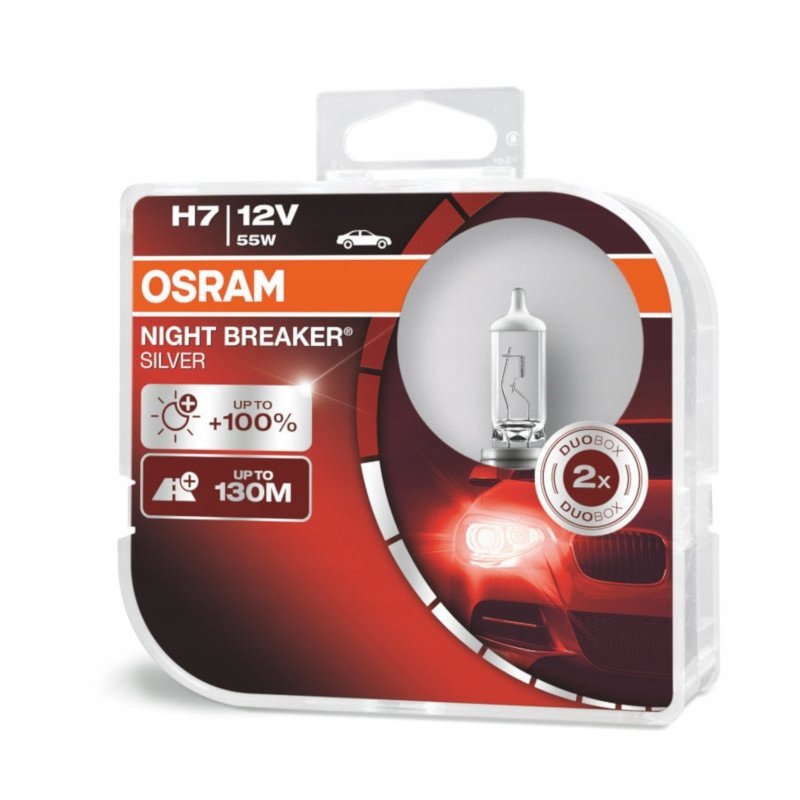 OSRAM Żarówki H7 12V Night Breaker Silver +100%