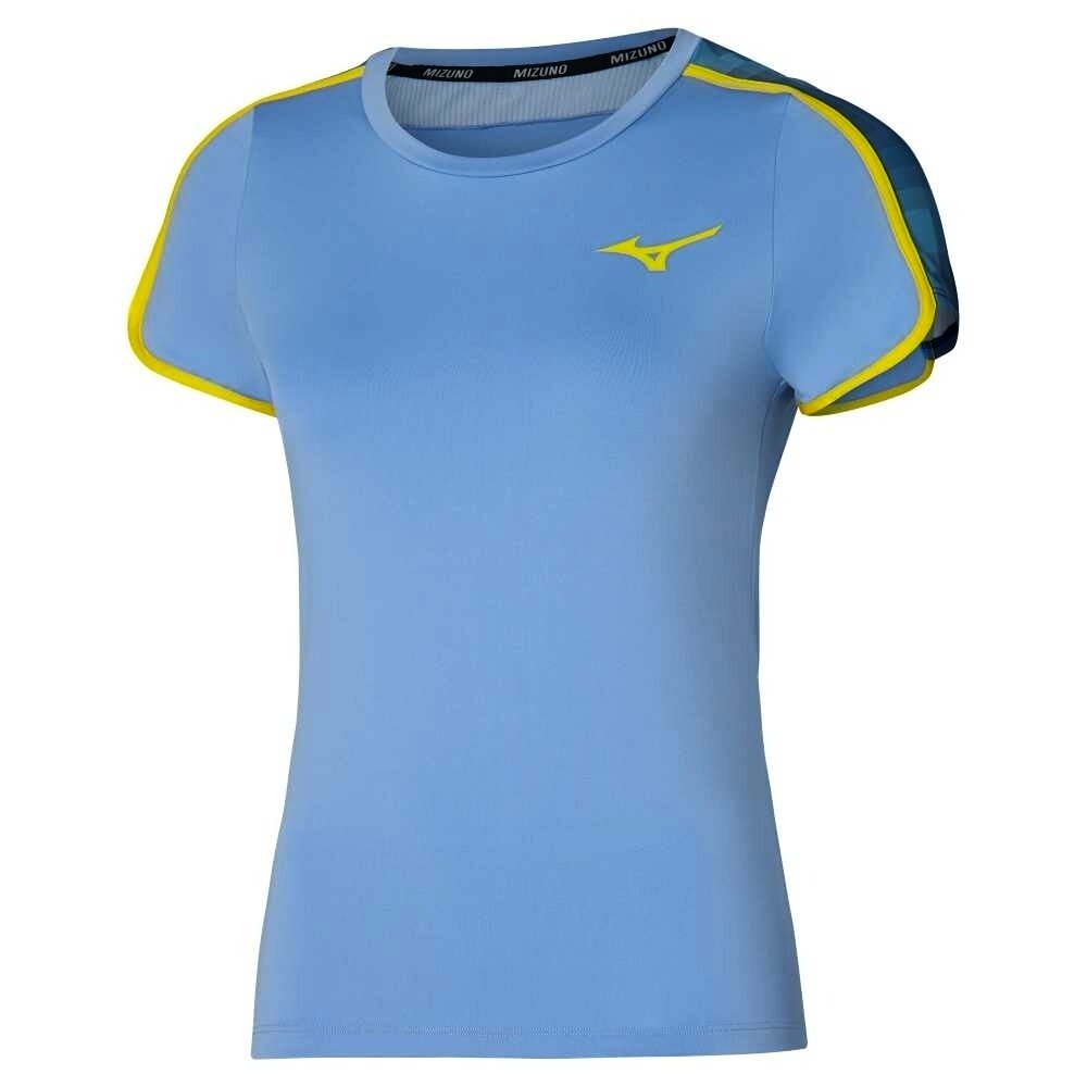 Koszulka damska Mizuno Frontier Tee W Bel Air Blue M