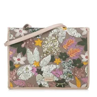 Torebki damskie - Damska torebka shopperka z cekinami zielono - różowa - miniaturka - grafika 1