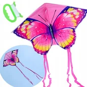 Zabawki i gry sportowe - Lekki Latawiec MOTYL Bajecznie kolorowy latawiec dla dzieci ZA5570 - miniaturka - grafika 1