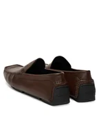 Mokasyny męskie - Calvin Klein Mokasyny Driver Lth HM0HM01864 Brązowy - miniaturka - grafika 1