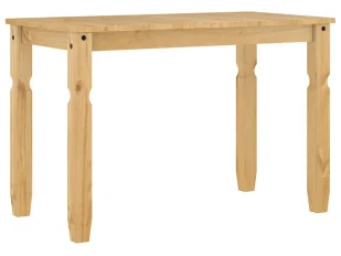 Sosnowy stół z rzeźbionymi nogami miodowy brąz F6-H33 - Stoły - miniaturka - grafika 1