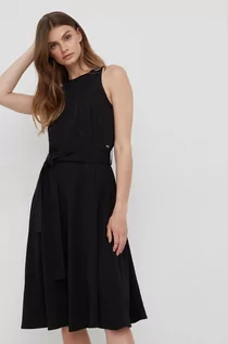 Sukienki - Emporio Armani sukienka kolor czarny mini rozkloszowana - grafika 1