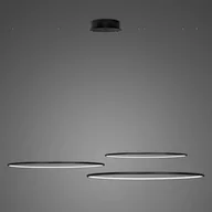 Lampy sufitowe - Altavola Design Lampa wisząca Nowoczesna lampa wisząca LED czarna Altavola okręgi ledowe LA075/CO3_80_in_3k_black LA075/CO3_80_in_3k_black - miniaturka - grafika 1
