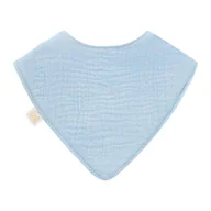 Śliniaki i fartuszki - Śliniaczek muślinowy bandana - błękit - miniaturka - grafika 1