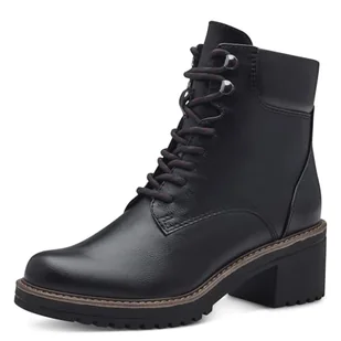Marco Tozzi Damskie buty Bootie Laced 2-25225-43 modne kozaki, czarne, 40 EU, czarny, 40 EU - Kozaki damskie - miniaturka - grafika 1
