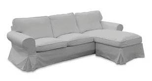 Dekoria Pokrowiec na sofę Ektorp 2-osobową i leżankę szary szenil 252 x 163 x 88 cm Chenille 1014-702-23 - Meble modułowe i akcesoria - miniaturka - grafika 1