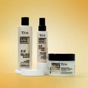Tahe Laminate Gold Balance Shampo - Szampon do Włosów Prostowanych 300ml - Szampony do włosów - miniaturka - grafika 2