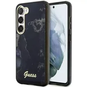 Etui i futerały do telefonów - Etui Guess GUHCS23SHTMRSK do Samsung Galaxy S23 S911 czarny/black hardcase Golden Marble Collection - miniaturka - grafika 1