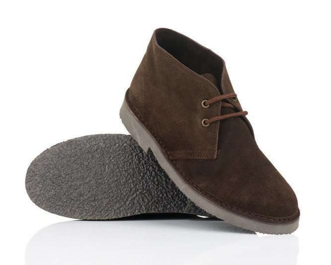 Męskie buty Chukka zamsz naturalny ciemny brąz rozmiar 42