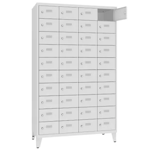 Szafa skrytkowa, każda zamek zamykany na osobny kluczyk MSUS 3410 na nogach - Szafki BHP Szafa skrytkowa, każda zamek zamykany na osobny kluczyk MSUS 3410 na nogach - Szafki BHP - miniaturka - grafika 1