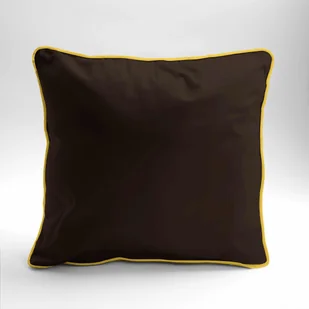Poszewka satynowa 40x40 brązowa espresso z lamówką Mako Satin - Pościel - miniaturka - grafika 1
