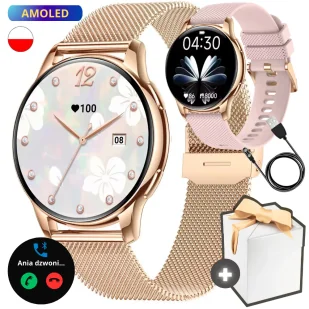 Rubicon RNCF30 Złoty Różowy - Smartwatch - miniaturka - grafika 1