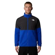Kurtki męskie - THE NORTH FACE Męska kurtka polarowa Glacier Heavyweight Full Zip Blue/Asphalt Grey, L - miniaturka - grafika 1