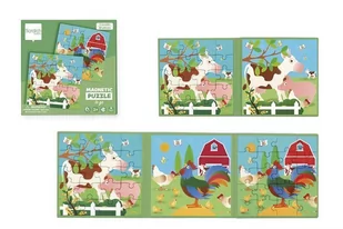 Scratch Puzzle magnetyczne - książka podróżna Farma 2 obrazki 40 elem. mokopico-1614-0 - Puzzle - miniaturka - grafika 1