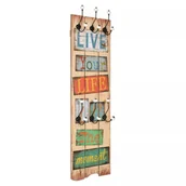 Wieszaki i stojaki - vidaXL Wieszak naścienny na okrycia wierzchnie, 120x40 cm, LIVE LIFE - miniaturka - grafika 1