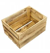 Skrzynie ogrodowe - Skrzynka drewniana opalana dekoracyjna 40x30x21 cm - miniaturka - grafika 1