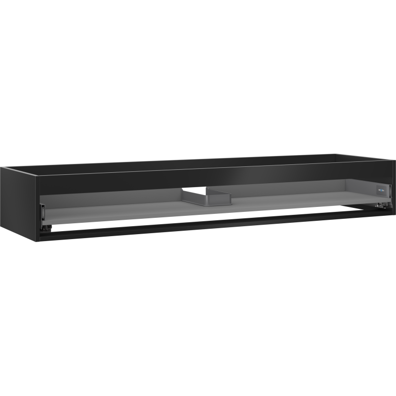 Mexen Box-A korpus szafki podumywalkowej 160 cm, 1 szuflada, czarny mat - 91AX0-1600-235-1-71