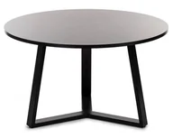 Ławy i stoliki kawowe - HowHomely Stolik kawowy TRILEG 90 cm czarny HH-BL-01BML-MDF - miniaturka - grafika 1