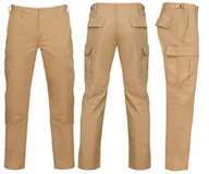 Spodnie męskie - Spodnie bojówki wojskowe Mil-Tec Teesar RipStop BDU Slim Fit Khaki 3XL - miniaturka - grafika 1