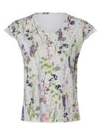 Koszulki i topy damskie - Marc Cain Collections Koszulka damska Kobiety Bawełna niebieski|zielony|wielokolorowy wzorzysty, 36 - miniaturka - grafika 1