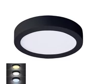 Lampy sufitowe - Solight WD170-B - LED Plafon LED/12W/230V 3000/4000/6000K czarny okrągły - miniaturka - grafika 1