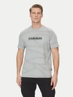 Koszulki męskie - Napapijri T-Shirt B-Cellini NP0A4ILS Szary Regular Fit - miniaturka - grafika 1