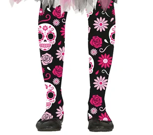 Rajstopy dziecięce Czaszki kolorowe Catrina 3-6l - Rajstopy - miniaturka - grafika 1