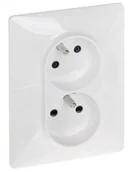 Rozgałęźniki - Legrand Legrand 753186 - Gniazdko elektryczne VALENA LIFE 250V/16A 2x2P+T. biały - miniaturka - grafika 1