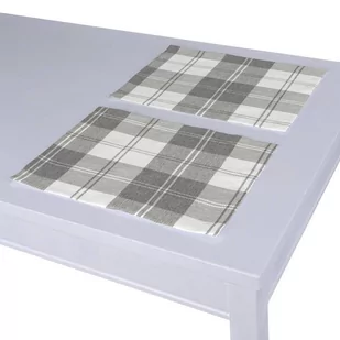 Dekoria pl pl Podkładka 2 sztuki krata szaro-biała 40 x 30 cm Edinburgh 403-115-79 - Obrusy i serwetki - miniaturka - grafika 1